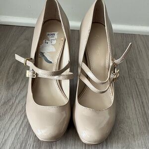 Calvin Klein Women's Beige Mary Jane Heels